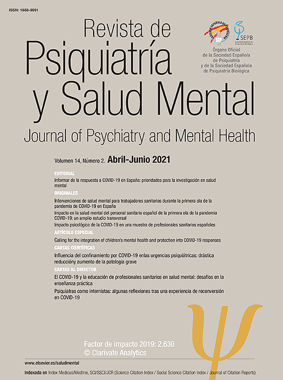 Portada Revista de Psiquiatría y Salud Mental