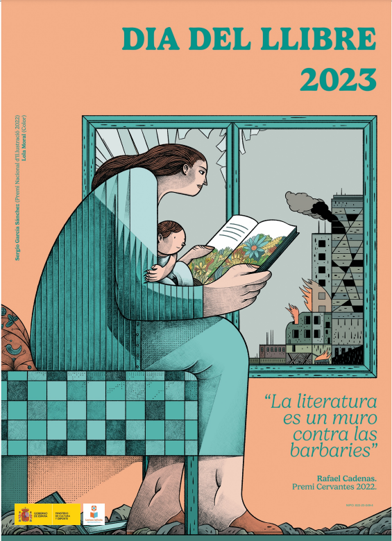 Cartel oficial del Día del Libro y del Derecho de Autor del Ministerio de Cultura y Deporte