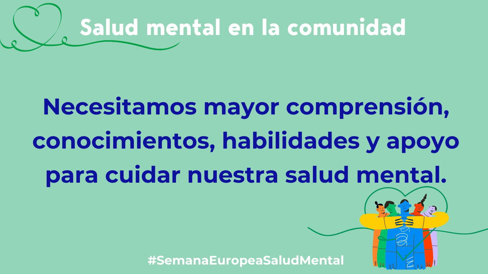 Recurso de Mental Health Europe para las redes sociales con frase en español Recurso de Mental Health Europe para las redes sociales con frase en español