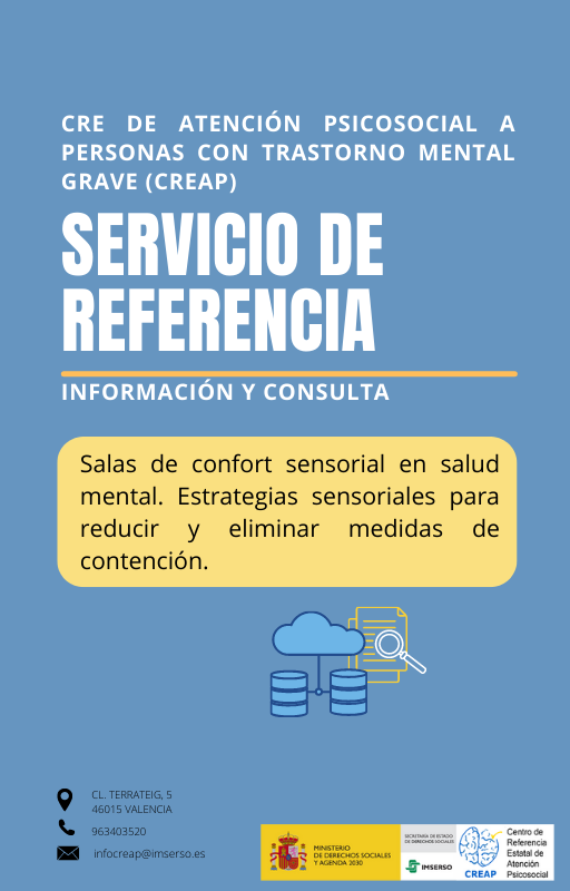 Portada informe búsqueda bibliográfica sobre salas de confort y salud mental