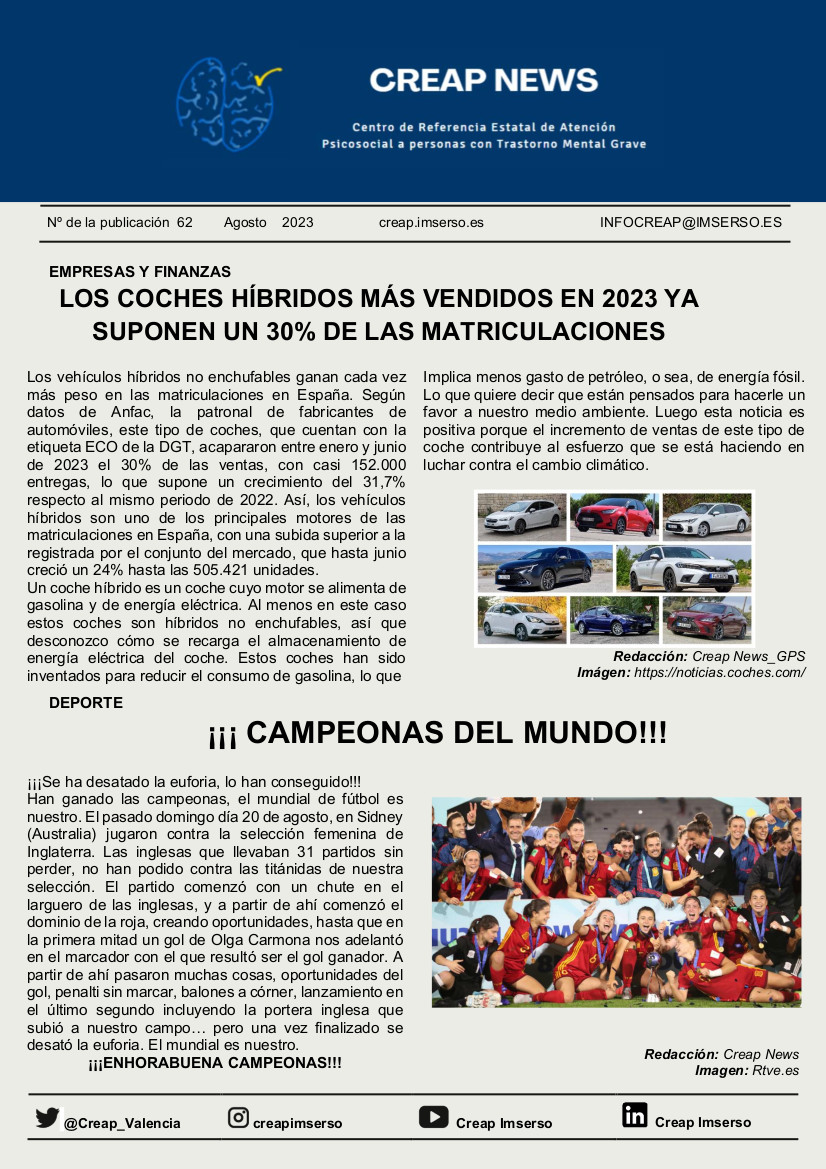 Portada taller actualidad junio número 62