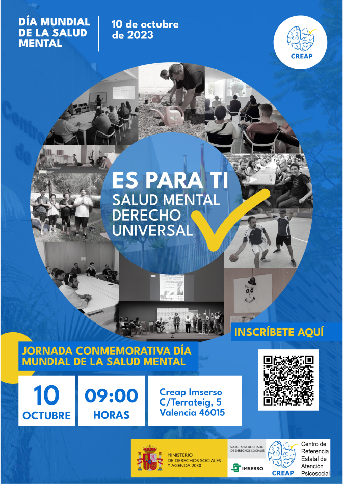 Cartel de la Jornada Conmemorativa del Día Mundial de la Salud Mental 2023