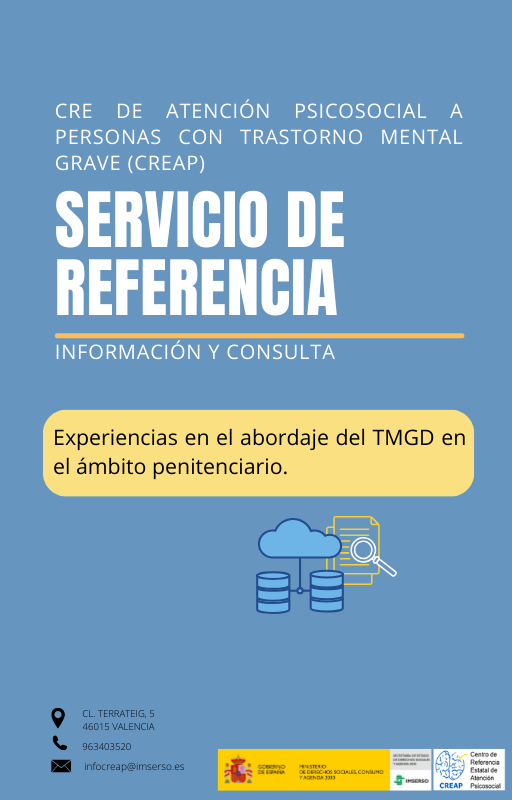 Portada Consulta bibliográfica resuelta sobre TMGD en el ámbito penitenciario