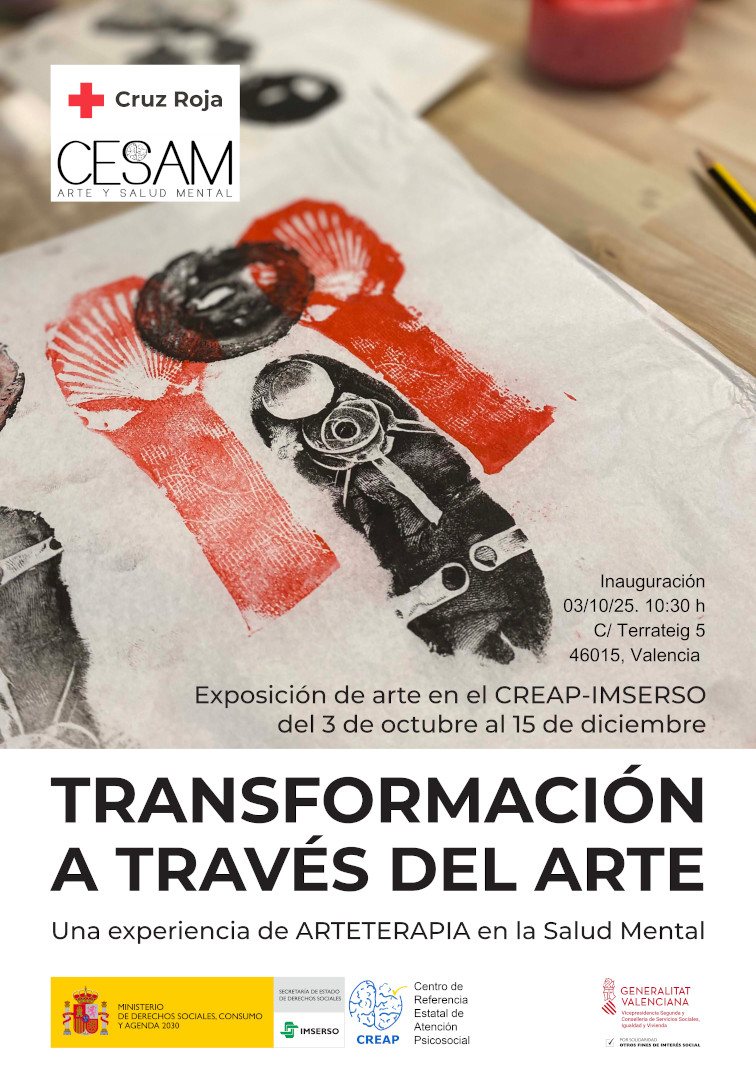 Cartel de la exposición de Cruz Roja en el Cesam
