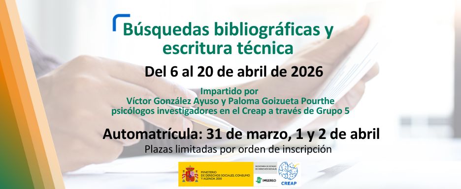 Cartel del curso búsquedas bibliográficas y escritura técnica.