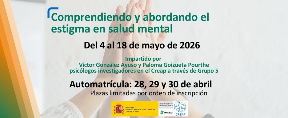 cartel del curso comprendiendo y abordando el estigma en salud mental.