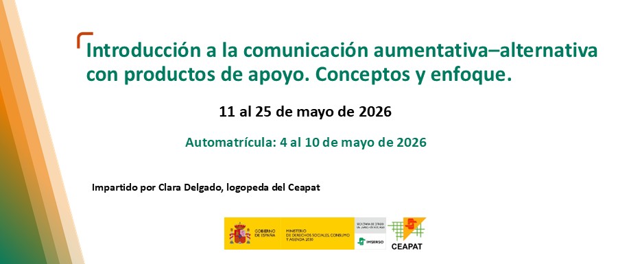 Cartel del curso de teleformación Introducción a la comunicación aumentativa.