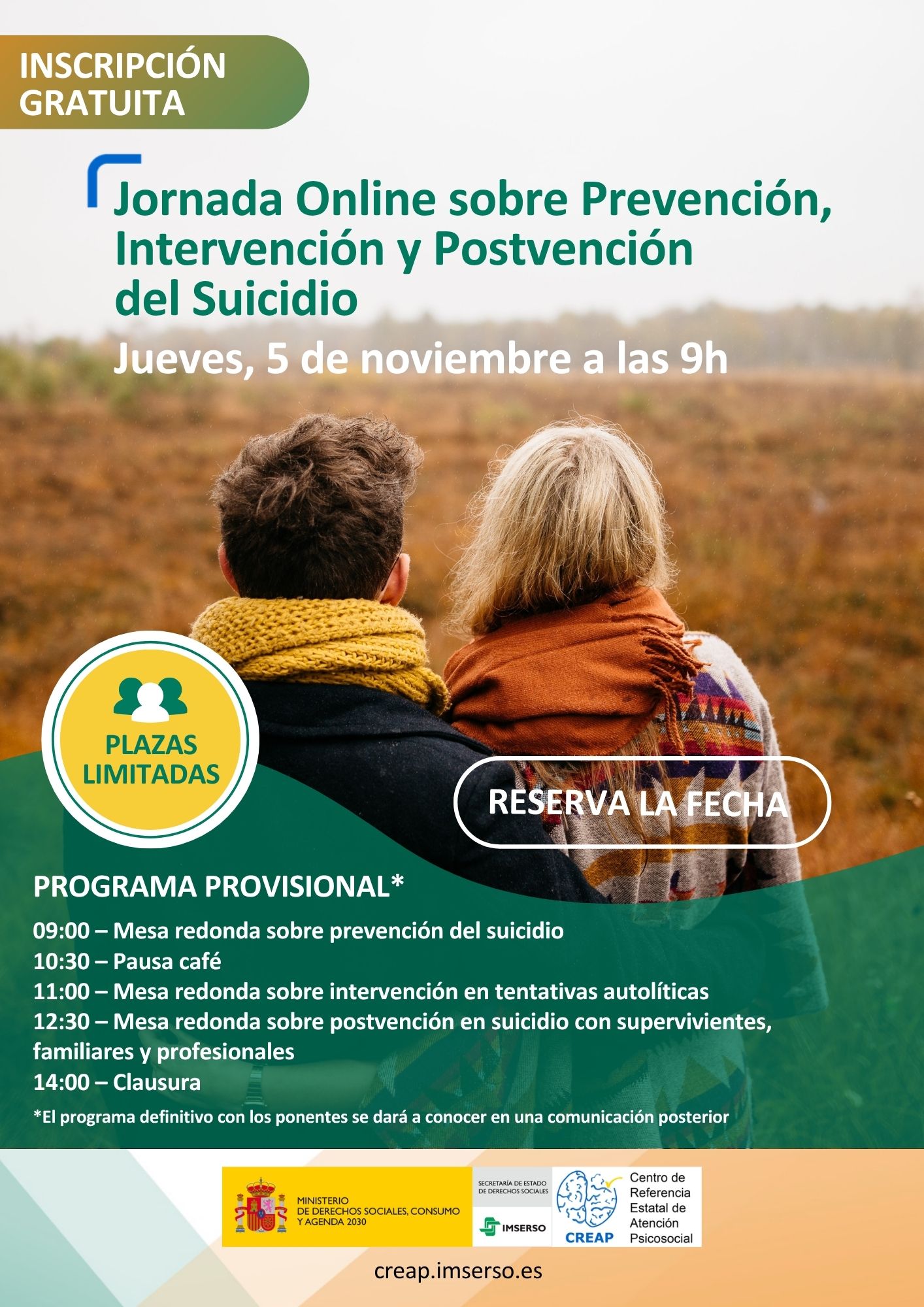 El Creap celebrará el próximo 5 de noviembre una jornada online sobre ...