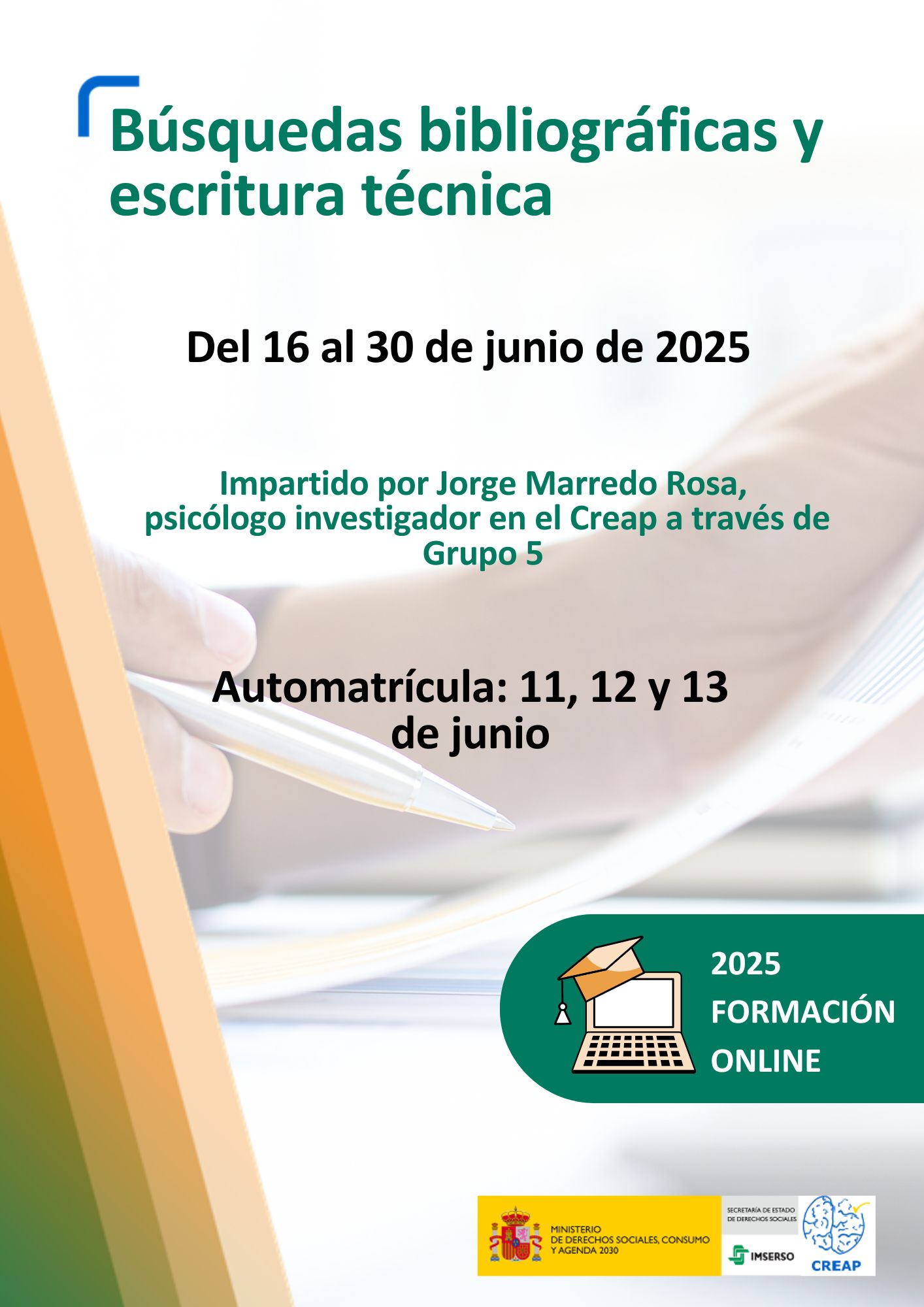 Cartel Curso Búsquedas bibliográficas