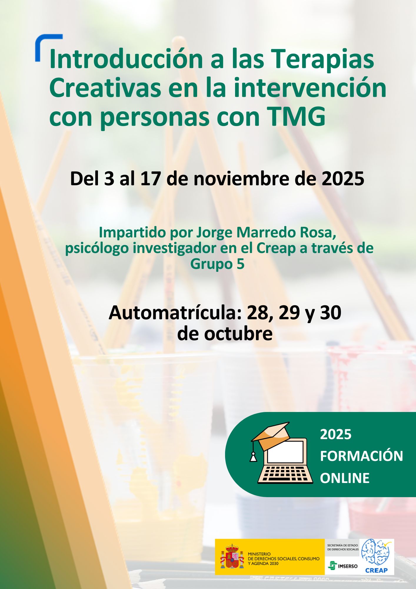 Cartel Curso Terapias Creativas