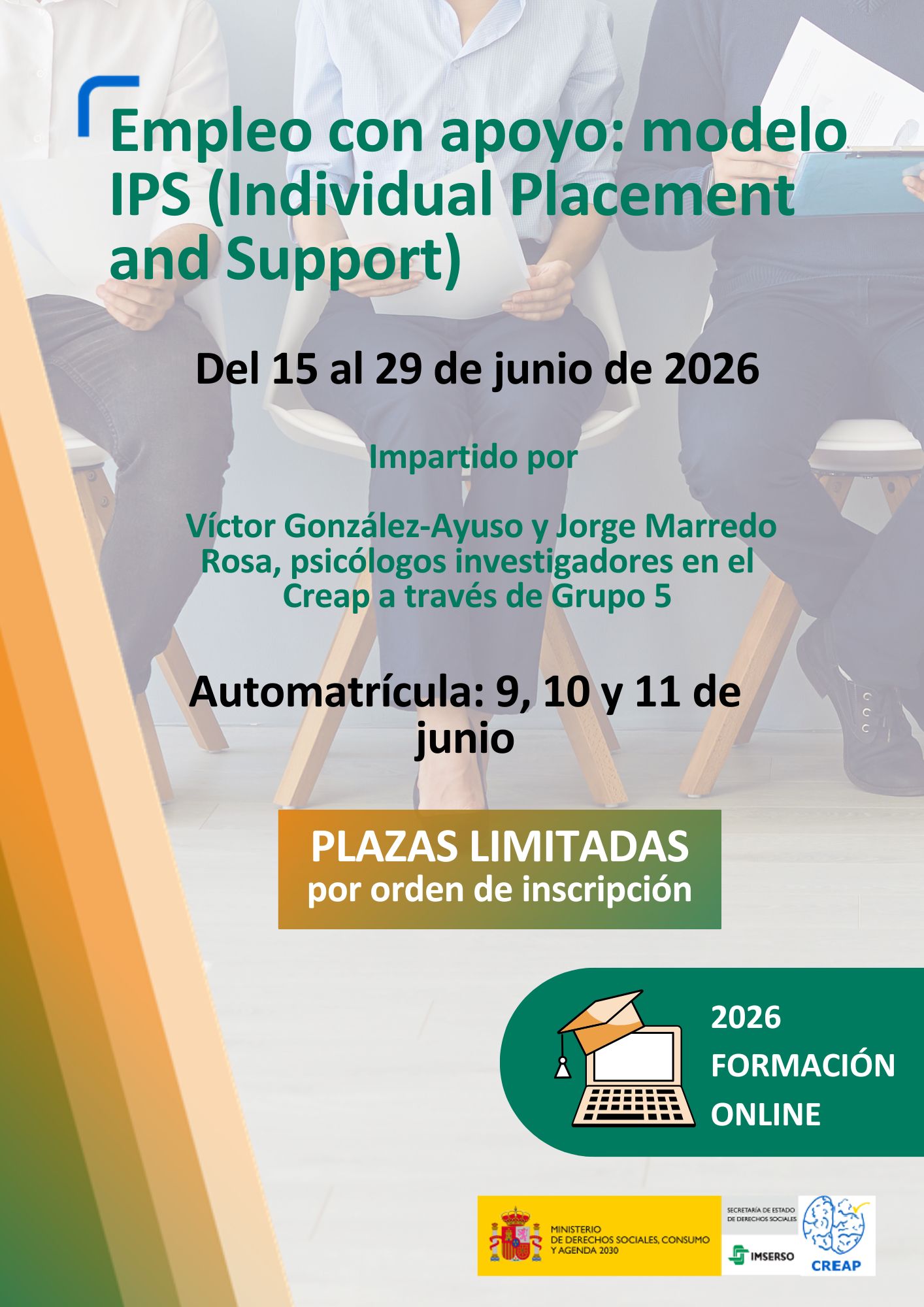 Cartel del curso empleo con apoyo
